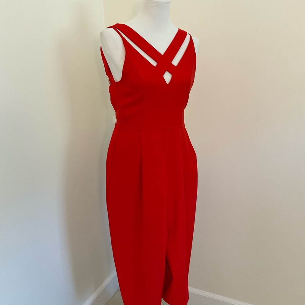 Adelyn Rae Red Cocktail Romper - Picture 2 of 9